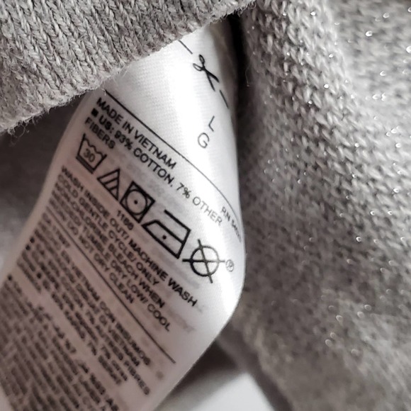Old Navy Star Metallic Gray Crew Neck Sweater L - Picture 7 of 7